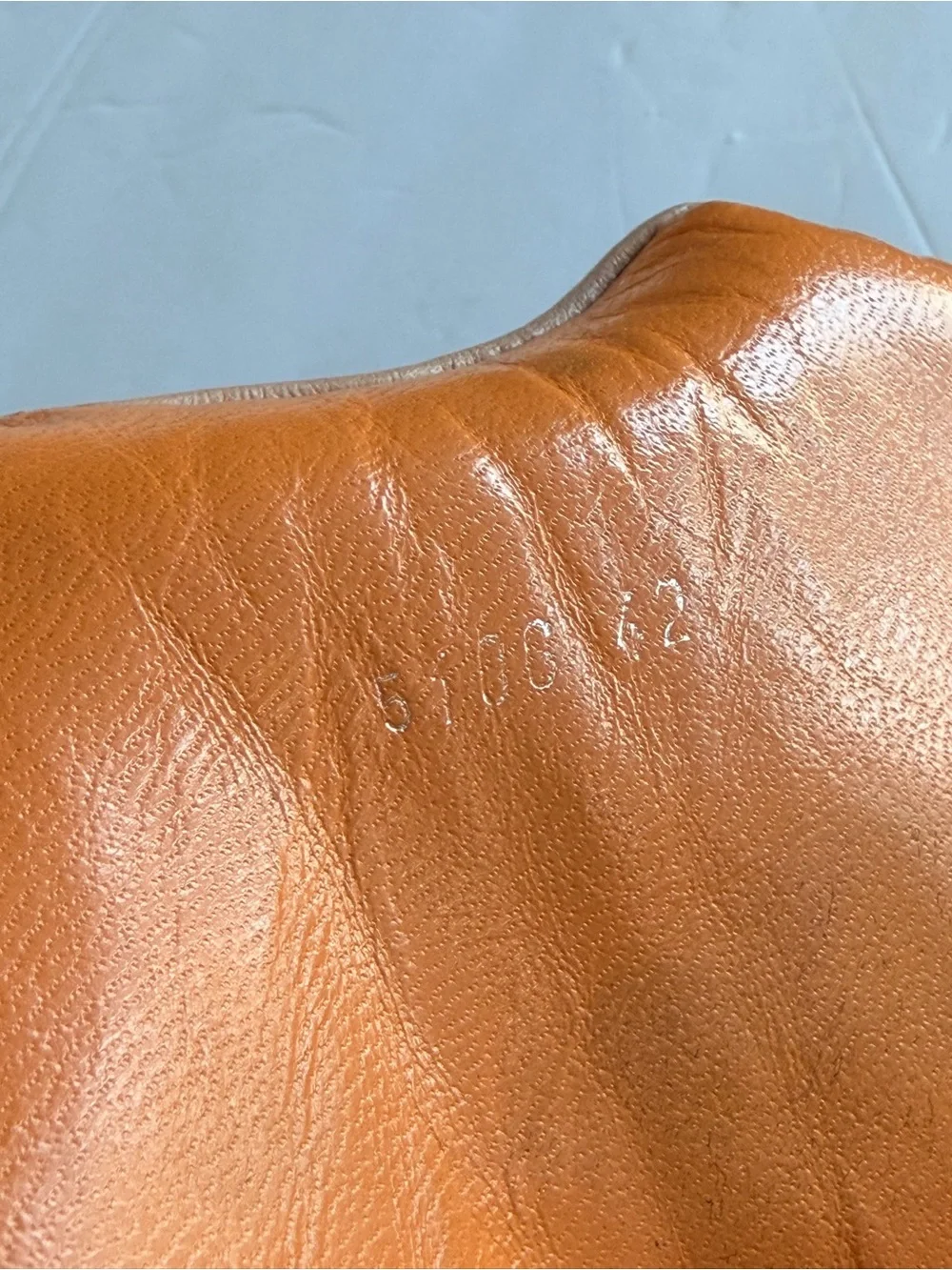 Calvin Klein Collection Beige and Orange Leather High-Top Boots